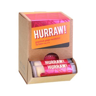 Hurraw! Organic Lip Balm Grapefruit Ginger Eucalyptus 4.8g x 24 Display